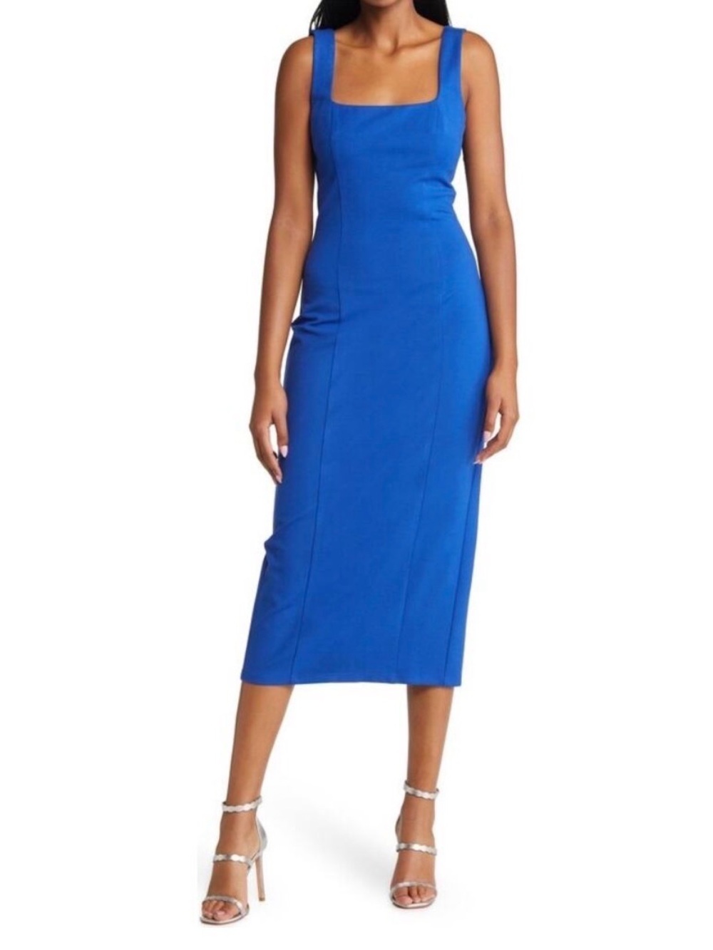Elliatt Addilyn Midi Dress Cobalt Blue Size XS